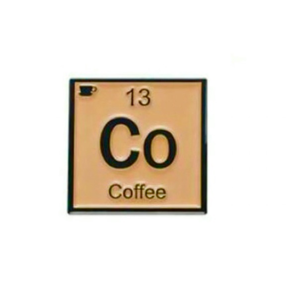 Enamel Pin Co Periodic Table Enamel Pin Coffee Lovers - Picture 1 of 3